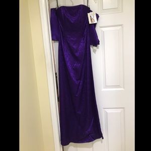 Jessica McClintock long strapless dress OBO